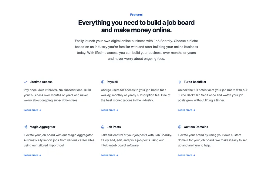 Job Boardly landing page