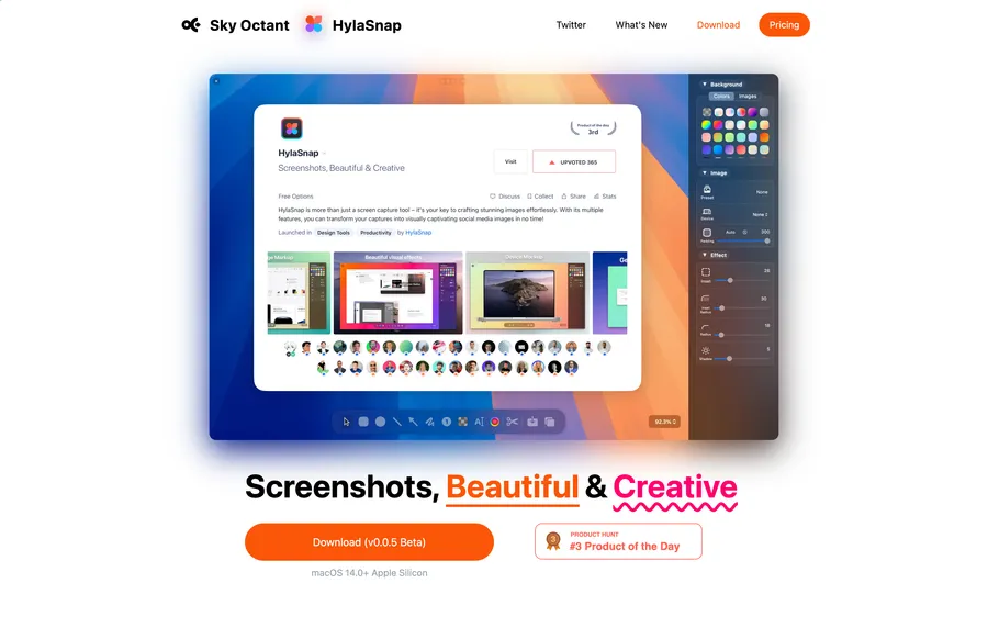 HylaSnap landing page